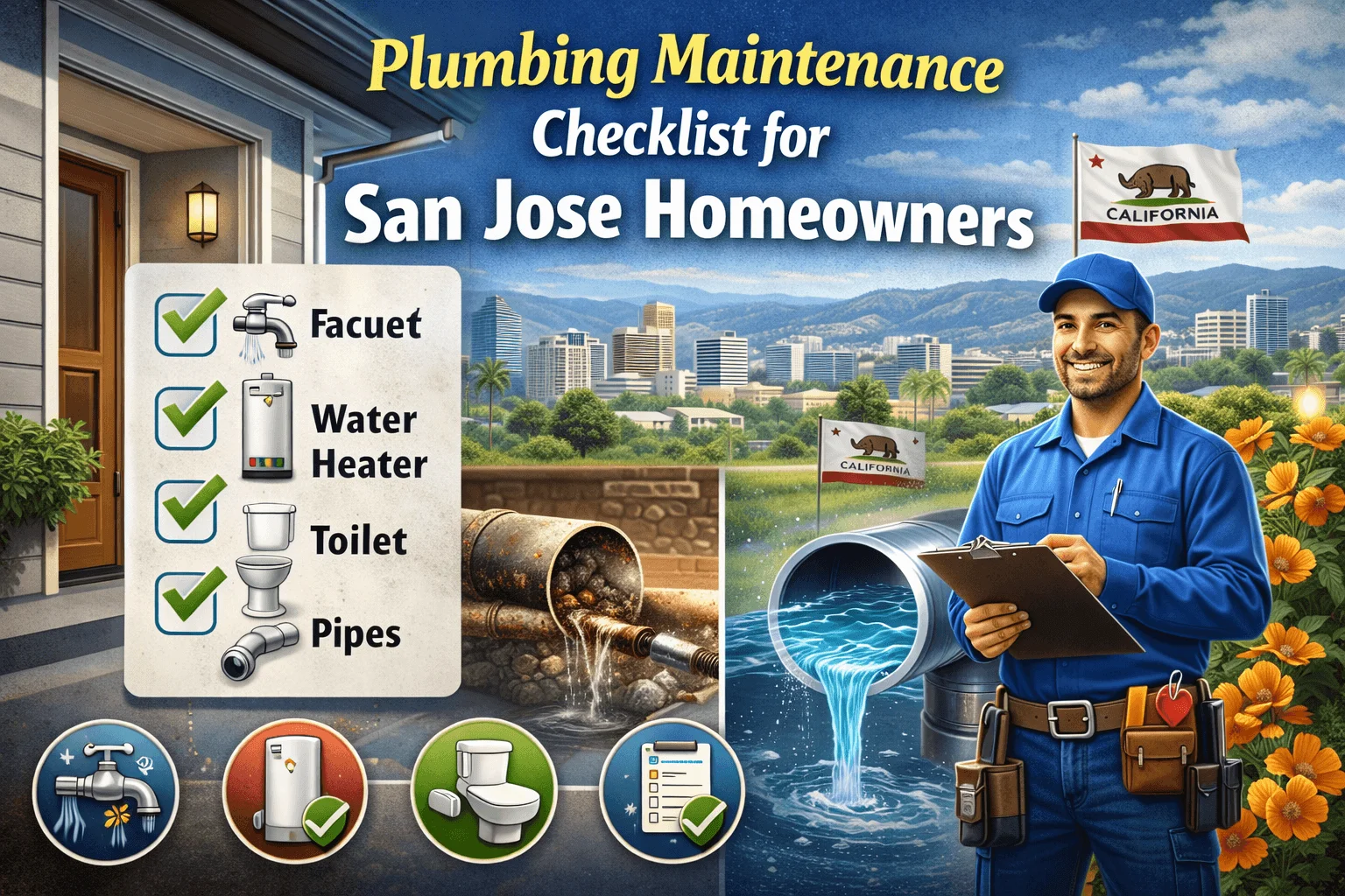 Plumbing checklist for San Jose homes 1
