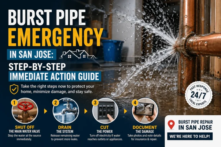 Burst Pipe Emergency in San Jose: Step-by-Step Immediate Action Guide